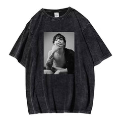 Jungkook Album GOLDEN  Vintage Graphic Washed T-Shirt