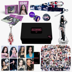 BLACKPIN JISOO JENNIE LISA ROSE Gift Set LOMOCARD Keychain Ins-Card Sticker Lanyard Tape